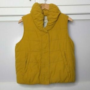 Pilcro and the Letterpress Yellow Corduroy Puffer Vest Medium Anthropologie
